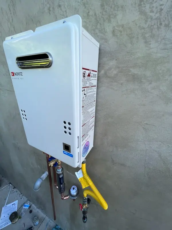 Tankless water heater installation for Foxmoor homes